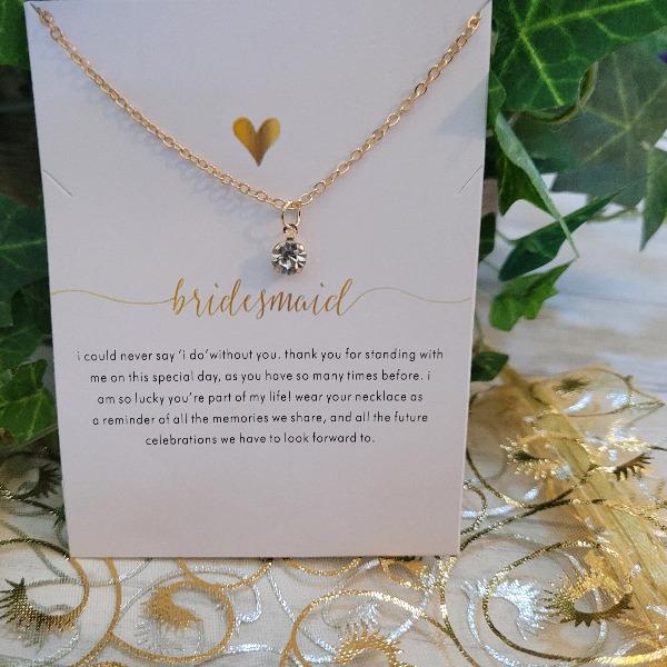 Bridesmaid Charm - Necklace Card