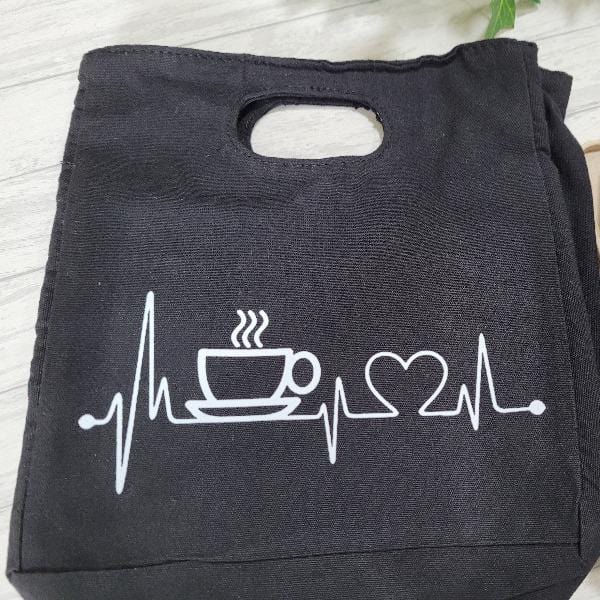 Coffee Heartbeat Lunch Bag - Momma's Secret Cupboard