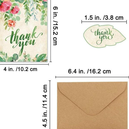 Floral Thank You Note Cards - Momma's Secret Cupboard