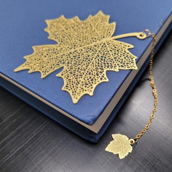 Gold Maple Leaf Bookmark - Momma's Secret Cupboard