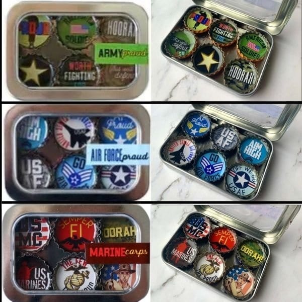 New Military Magnets - Momma's Secret Cupboard