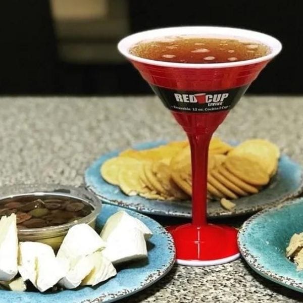 Pool SAFE! Red Cup 12 oz Martini Cup - Momma's Secret Cupboard