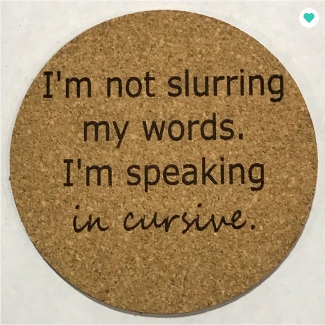 Sassy Cork Coasters - Momma's Secret Cupboard