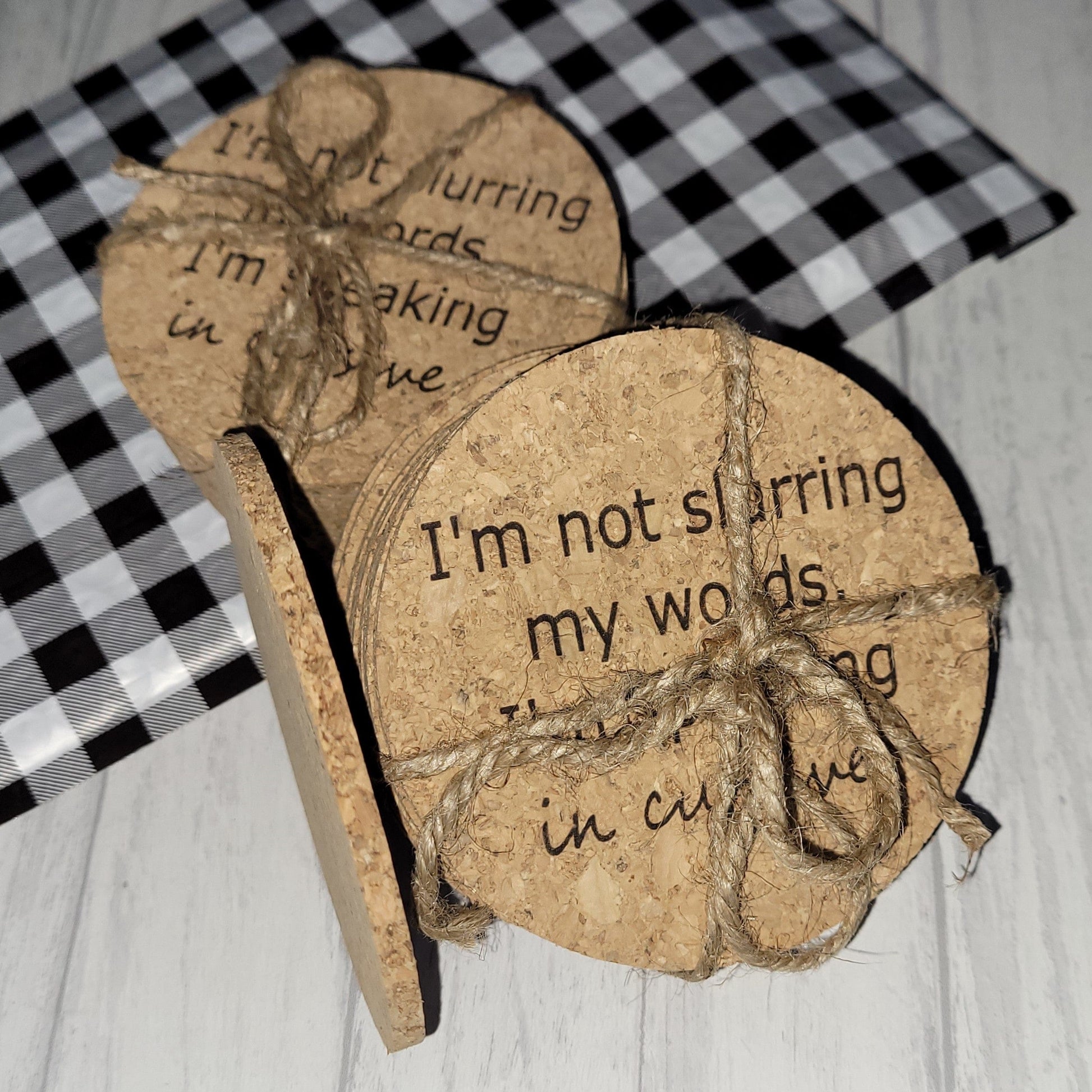 Sassy Cork Coasters - Momma's Secret Cupboard